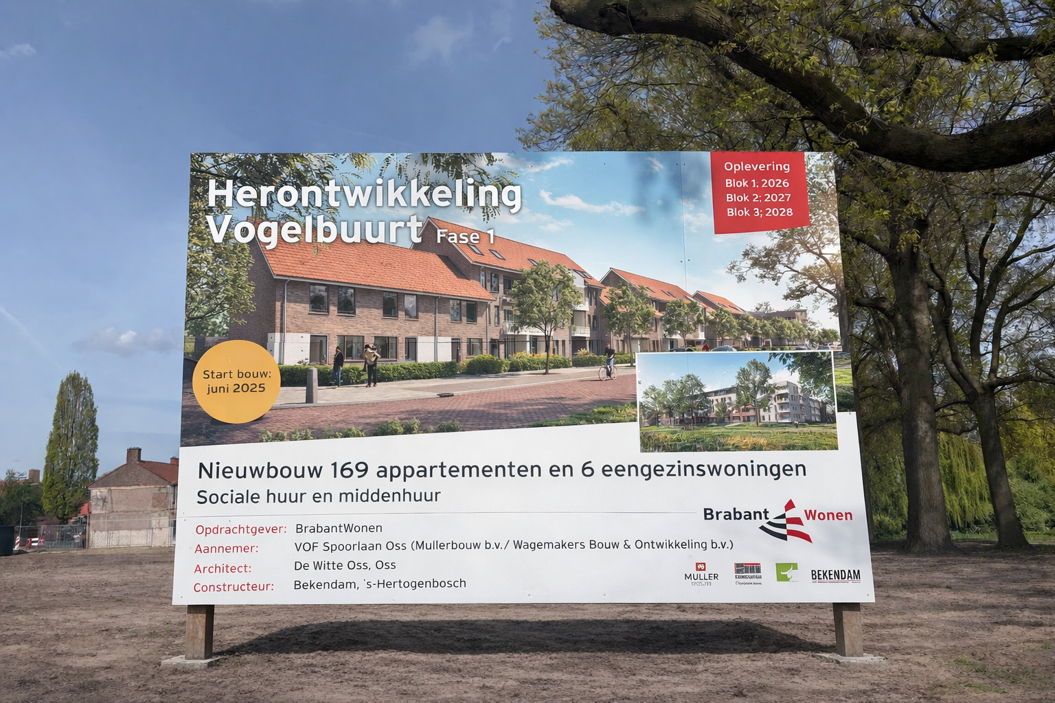 NIEUWBOUW: 169 Appartementen en 7 woningen te Oss